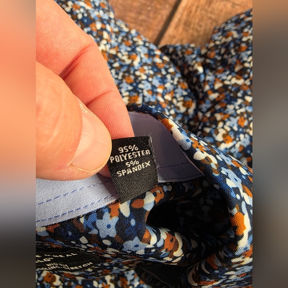 Shaquille O'Neal Floral Button-Up Shirt Big & Tall Size XLG 19 34/35 2153R - Picture 9 of 9